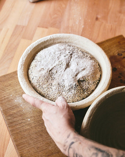 Proofing Basket Round 1kg Custom Artisan Edition - SIMPEL - sourdough & coffee