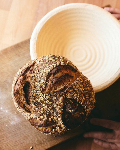 Proofing Basket Round 1kg Custom Artisan Edition - SIMPEL - sourdough & coffee